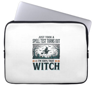 Oude heks DNA humor Halloween vector ontwerp_1 Laptop Sleeve