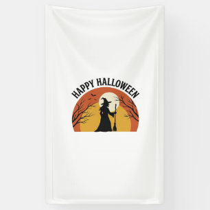 Oude Heks Fijne Halloween T-shirt Ontwerp_1 Spandoek
