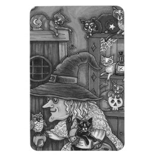 OUDE HEKS GELUKKIG HUIS, KATTEN & UIL BLOG/WHT HAL MAGNEET