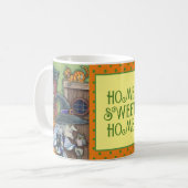 OUDE HEKS GELUKKIG HUIS, VEEL KATTEN & UIL HALLOWE KOFFIEMOK (Voorkant links)