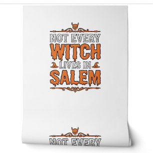 Oude Heks Salem Halloween Typografie Ontwerp_1 Behang
