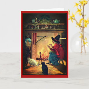 Oude heks van Halloween van Warm Hearth Card Kaart