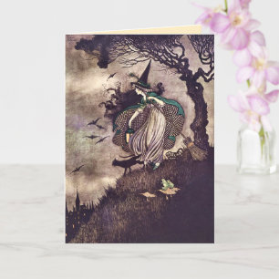 Oude heksenbezem Art Nouveau kat Kaart