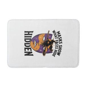 Oude Heksenmasker Halloween Gezichts Illusie Kunst Badmat