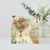 Oude hemluchtballon in een serene landschap (3) (Staand voorkant)