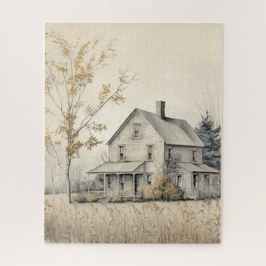 Oude herenhuis Jigzaag Puzzle uit 1920 Legpuzzel (Verticaal)