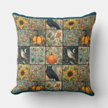 Oude herfst patchwork uitziende pompoen uil bloem