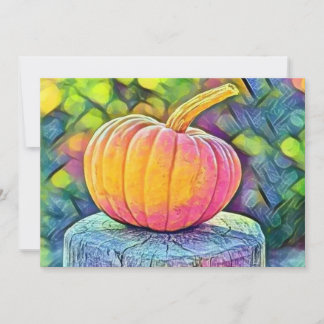 Oude herfst pompoenen herfstkleuren aquarel  kaart