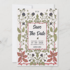 Oude Herfst Zwarte Bramen Bewaar de Datum Save The Date