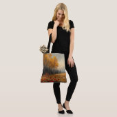 Oude herfstweide-schildering klaprozen draagtas (Op model)