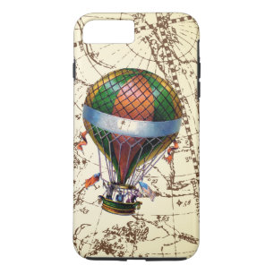 Oude heteluchtballon zweeft over de dierenriemheme iPhone 8 plus / 7 plus hoesje