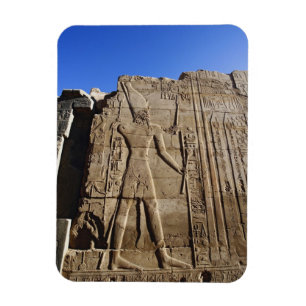 Oude hiërogliefen op muur, Tempel van Karnak, Magneet