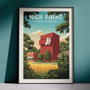 Oude High Point North Carolina Poster