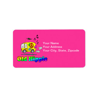 Oude Hippie Bus Etiket
