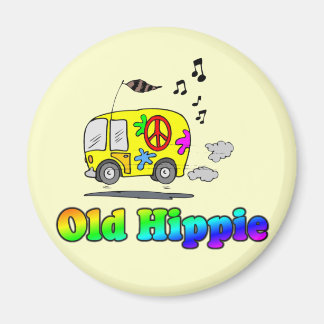Oude Hippie Bus Magneet