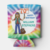 Oude Hippie Hippy Tie Dye 70th Birthday Party Blikjeskoeler (Achterkant)