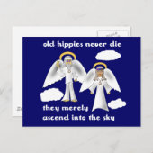 Oude Hippies sterven nooit Briefkaart (Voorkant / Achterkant)