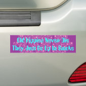 Oude Hippies sterven nooit Bumpersticker (Op auto)