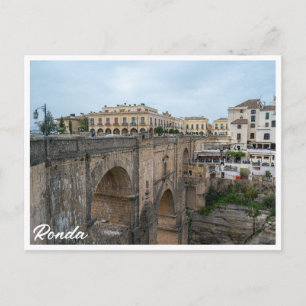 Oude historische brug in Ronda, Spanje Briefkaart