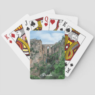Oude historische brug in Ronda, Spanje Pokerkaarten