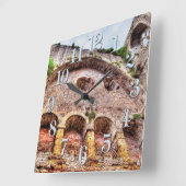 Oude historische sites, Castle Ruins of Britain Vierkante Klok (Hoek)