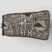 Oude Historische Symbolen Tattoo stijl Golfheadcover (Voorkant)