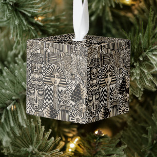 Oude Historische Symbolen Tattoo stijl Kubus Ornament