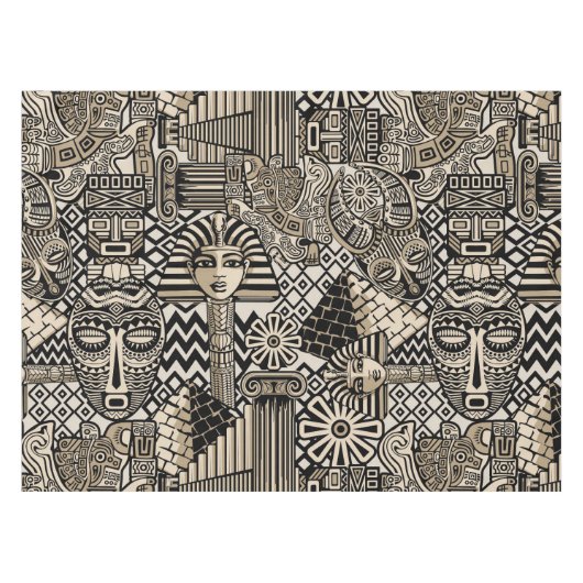 Oude Historische Symbolen Tattoo stijl Tafelkleed (Voorkant (Horizontaal))