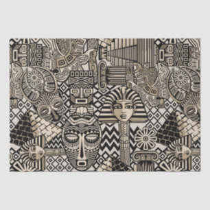 Oude Historische Symbolen Tattoo stijl Tissuepapier