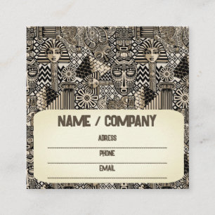Oude Historische Symbolen Tattoo stijl Vierkante Visitekaartje