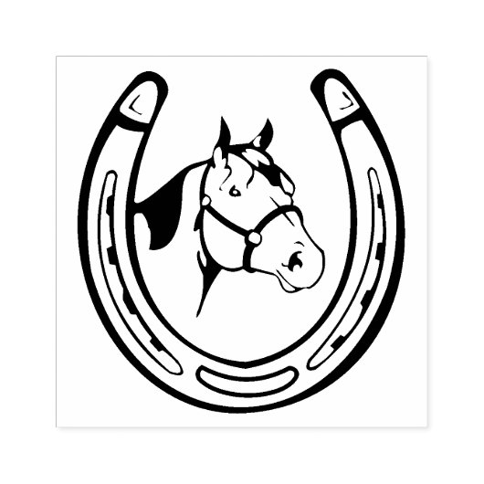 Oude hoefijzer rubberstempel (Afrduk)