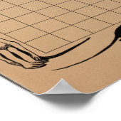 Oude Hollandse kalender vogels blanco Poster (Hoek)