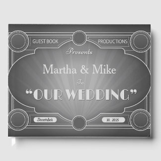 Oude Hollywood Film Titel Zwart & Wit Gastenboek