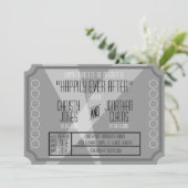 Oude Hollywood Ticket Stijl Uitnodiging (Staand voorkant)