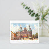 Oude Holstentor in Lubeck, Duitsland Briefkaart (Staand voorkant)