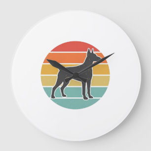 Oude honden zonsondergang Silhouet Vector ontwerp_ Grote Klok