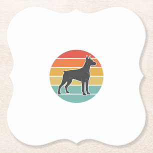 Oude honden zonsondergang Silhouet Vector ontwerp_ Kartonnen Onderzetters