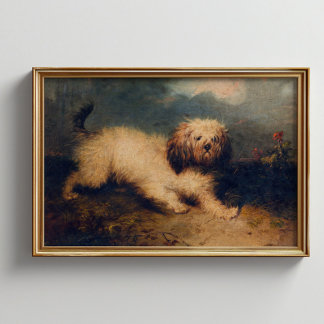 Oude Hondenprint Cavapoo Direct Downloaden  Poster