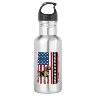 Oude Hondenvlag Pootafdruk Patriottisch Shirt Ontw Waterfles
