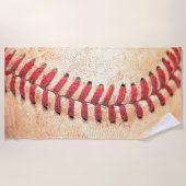 Oude  honkbal Rood Stitching Strandlaken (Voorkant)