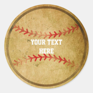 Oude honkbal sport verjaardagsfeest stickers