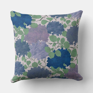 Oude Hortensia Tuin Blauw Groen Lavendel Kussen