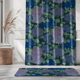 Oude Hortensia Tuin Marineblauw Groen Lavendel Douchegordijn