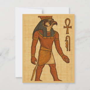 Oude Horus Heilige Egyptisch Briefkaart Kunst