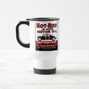 Oude Hot-Rod Motorolieblik ontwerp Reisbeker