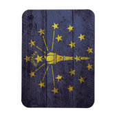 Oude Hout Indiana vlag Magneet (Verticaal)