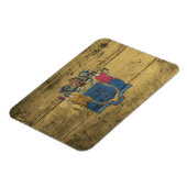 Oude hout New Jersey vlag; Magneet (Linkerzijde)