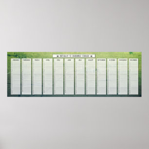 Oude Houten Achtergrond Verjaardagskalender Poster