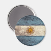 Oude Houten Argentinië Vlag Magneet (Voorkant / Achterkant)