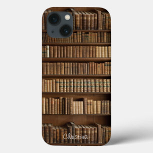 Oude houten boekenplank en Books iPad Air hoesje